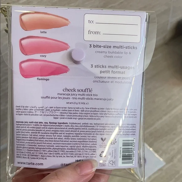 TARTE NIB Kindness Café Multistick Trio Cheek Soufflé in Latte, Cozy & Flamingo - Picture 3 of 10